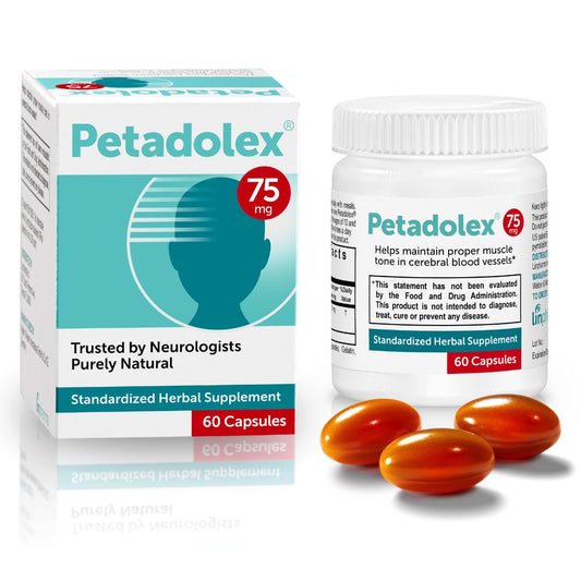 Petadolex Migraine Relief Capsules – PA-Free Butterbur 75 mg for Migraine Prevention