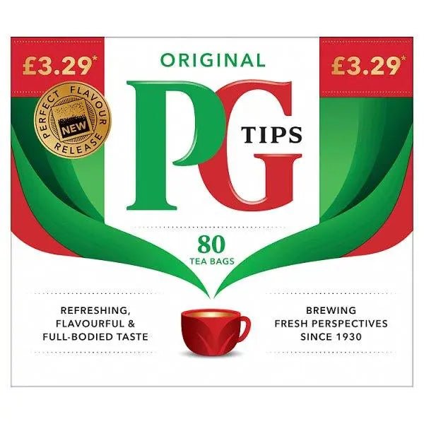 PG Tips 80 Original Tea Bags 232g (Case of 6)