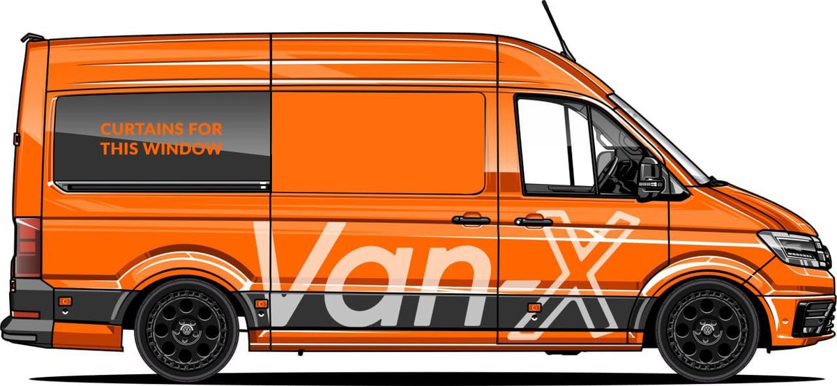For Fiat Ducato Premium Window Curtains - Black/Black - Custom Bundle Option | Van-X
