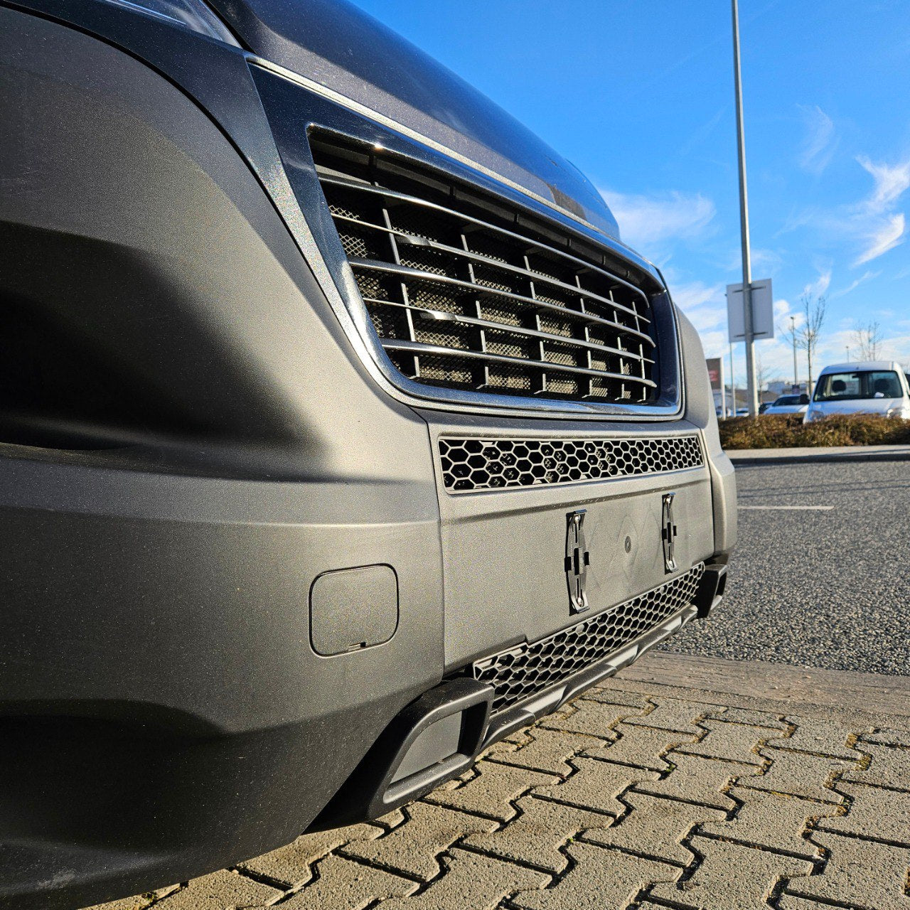 For Peugeot Boxer Lower Bumper Honeycomb Grille - Matte Black | Van-X