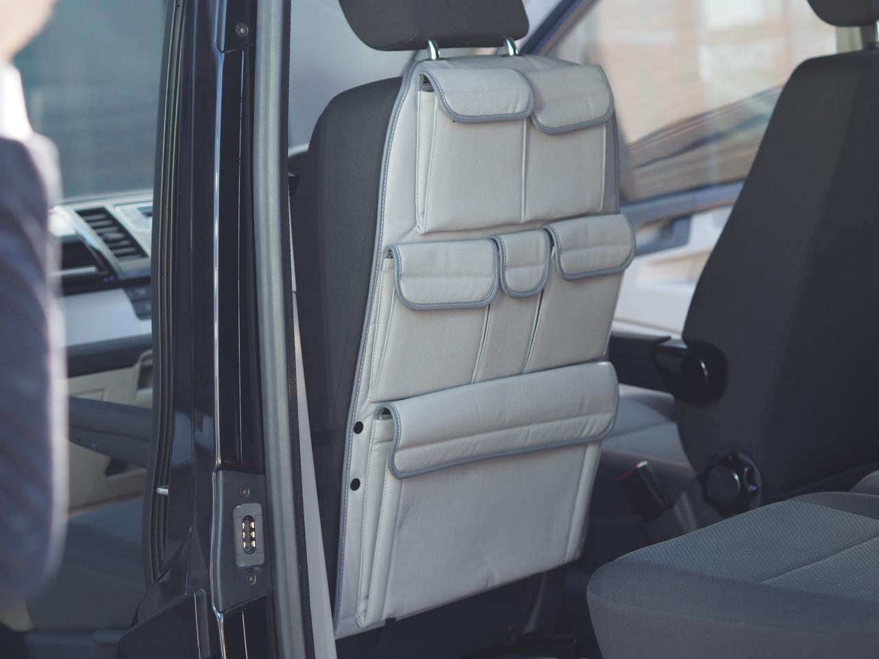 For VW T5 T5.1 Transporter Campervan Leatherette Back Seat Organiser – 2-Piece Bundle | Van-X