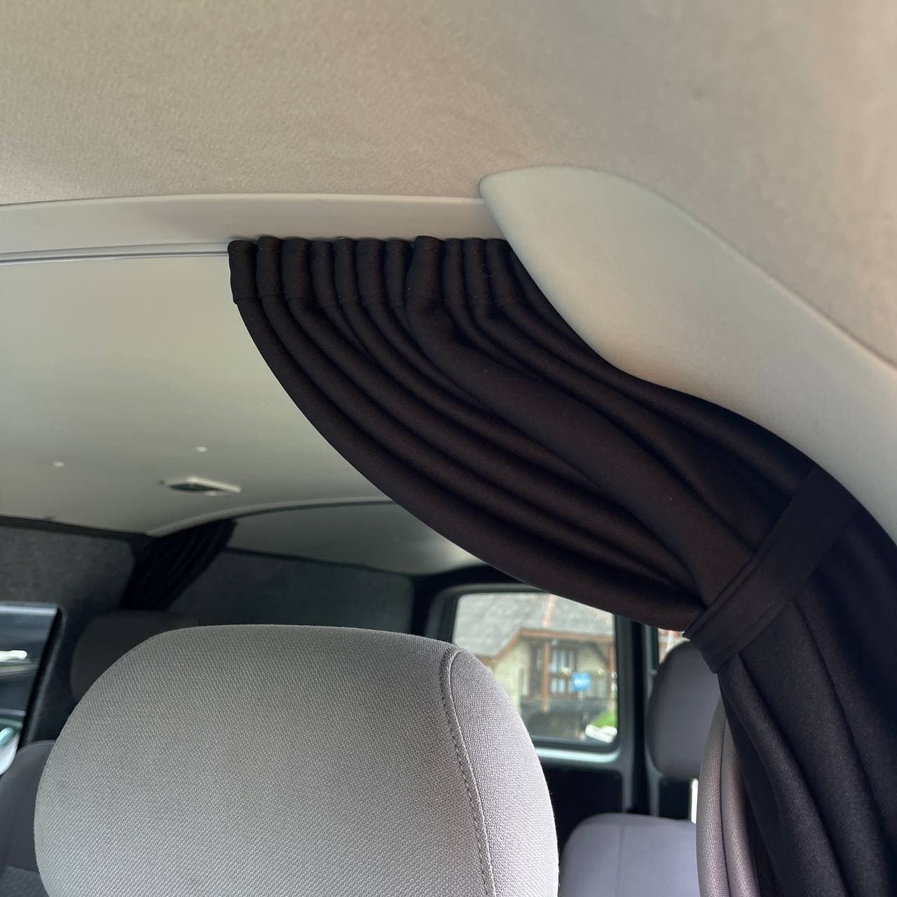 For Mercedes Vito Cab Divider Curtain Kit with Rail Premium Quality - Van-X