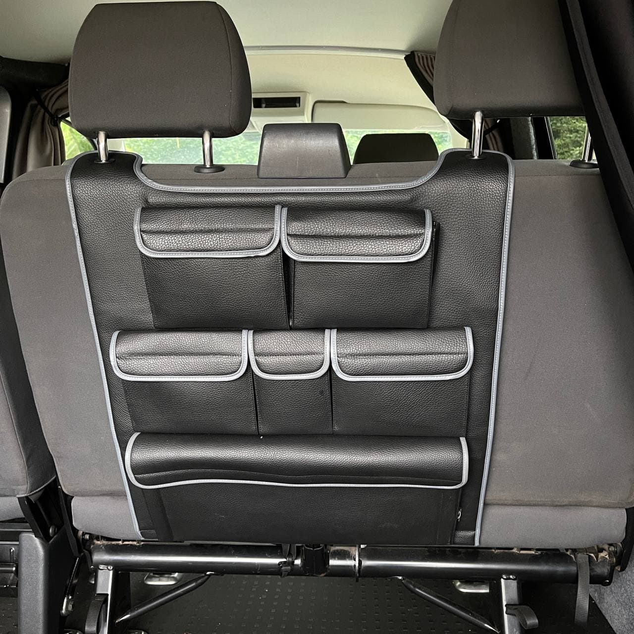 For VW T5 & T5.1 Transporter Double Back Seat Organiser – Premium Leatherette Storage | Van-X