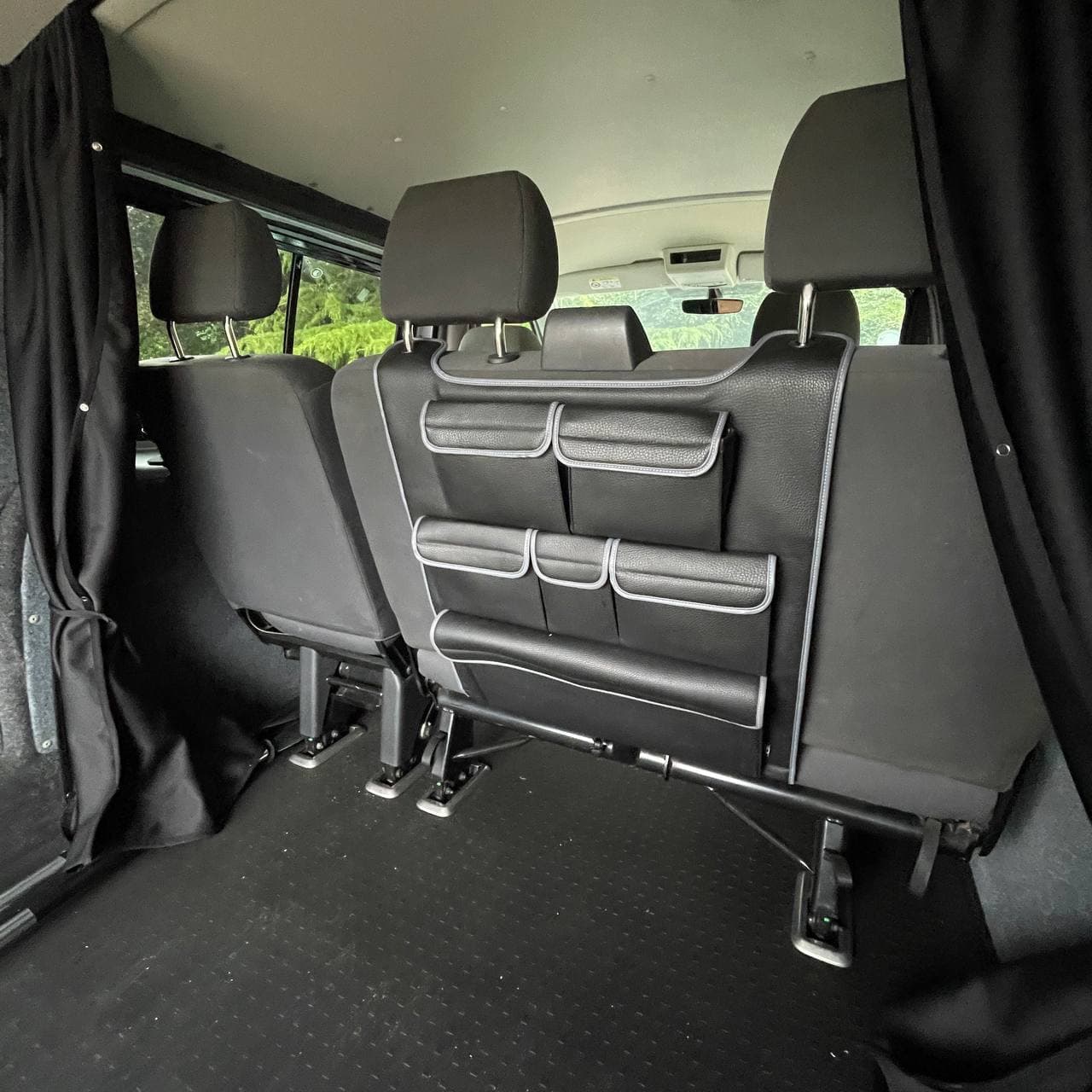 For VW T5 & T5.1 Transporter Campervan Back Seat Organiser – Leatherette Single & Double | Van-X