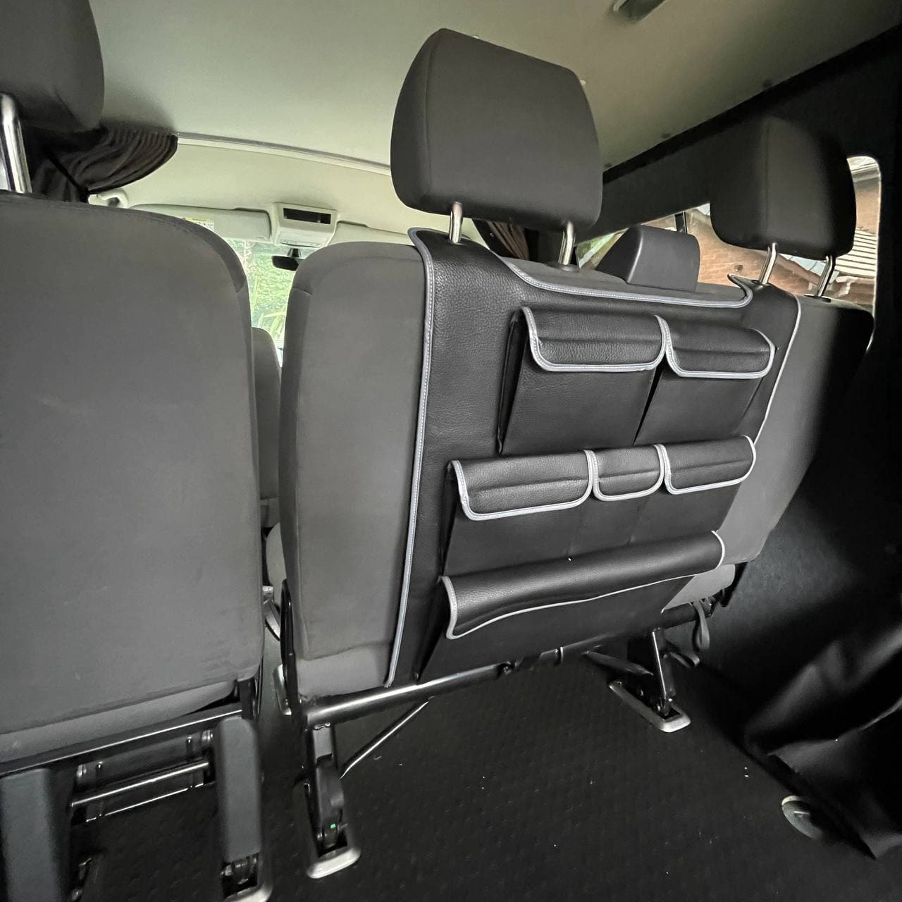 For VW T5 & T5.1 Transporter Double Back Seat Organiser – Premium Leatherette Storage | Van-X