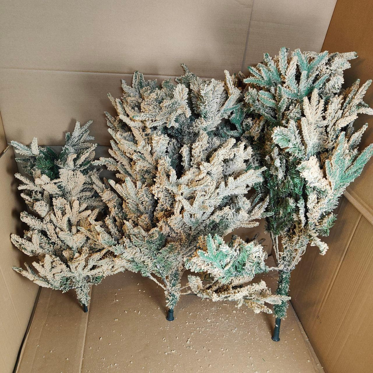 Artificial Christmas Tree 2.3m Brown Flocked with Folding Metal Stand