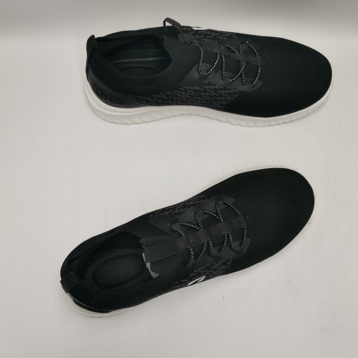 Womens Trainers Memory Foam Comfy Walking Fitness Gym Black White STQ Sneakers