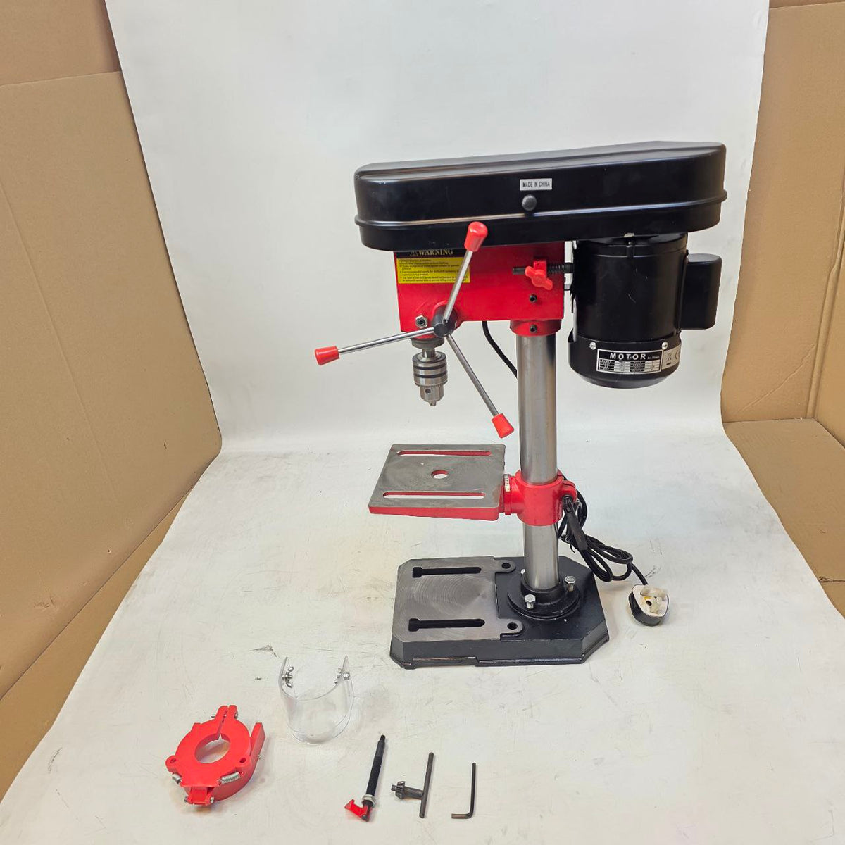 Mini Bench Drill Press 350W  5-Speed Pillar Drill with Cast Iron Base 220V