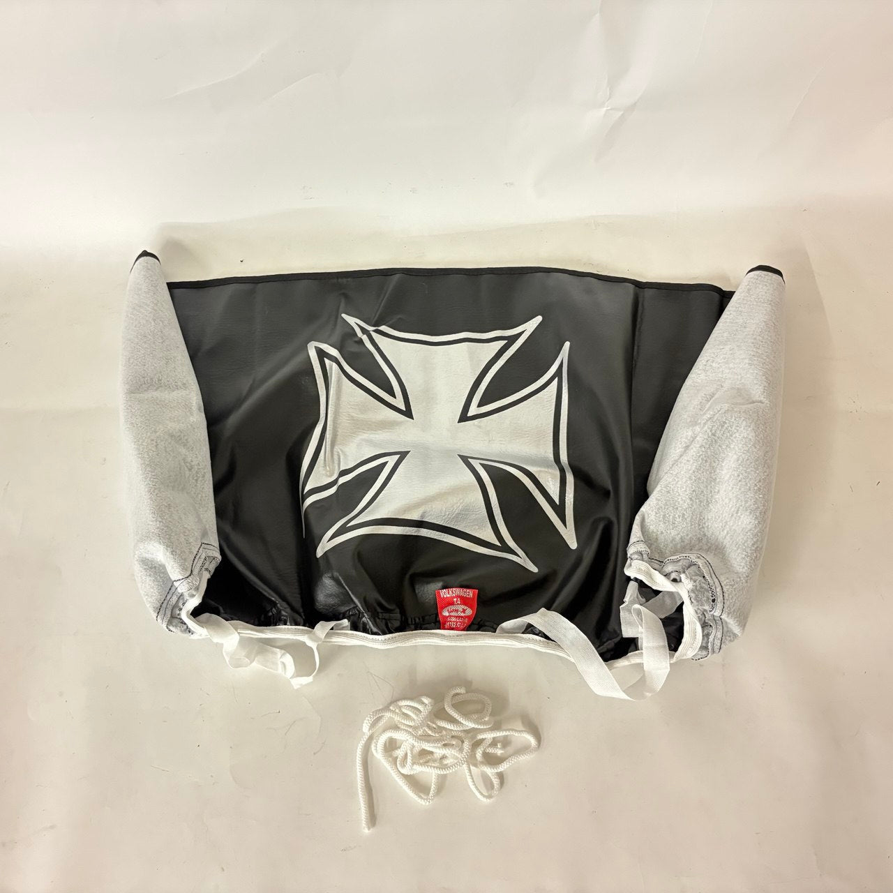 For VW T4 Short Nose Bonnet Bra Cover Silver Iron Cross – Front End Protection Styling Accessory - Van-X