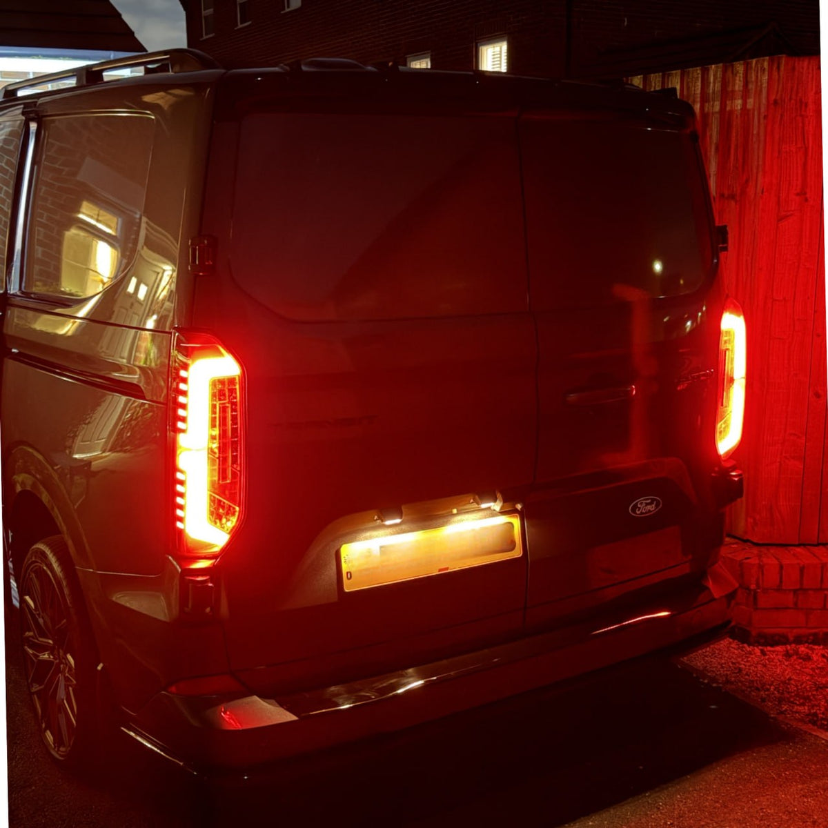 For New Ford Transit Custom 2024-2026 Full LED Rear Lights | Smoked Tail Light Upgrade | Van-X