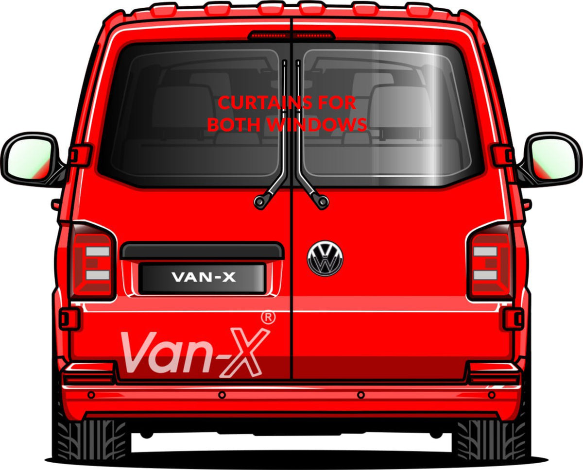 For VW Caddy Van Conversion Premium Window Curtains - Black/Burgundy - CREATE YOUR OWN BUNDLE! Van-X