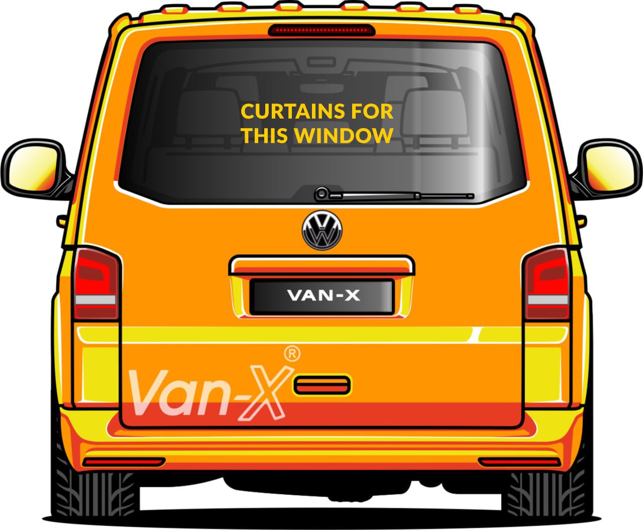 For VW T5 Transporter Van Conversion Premium Curtains - Black/Grey - CREATE YOUR OWN BUNDLE! Van-X