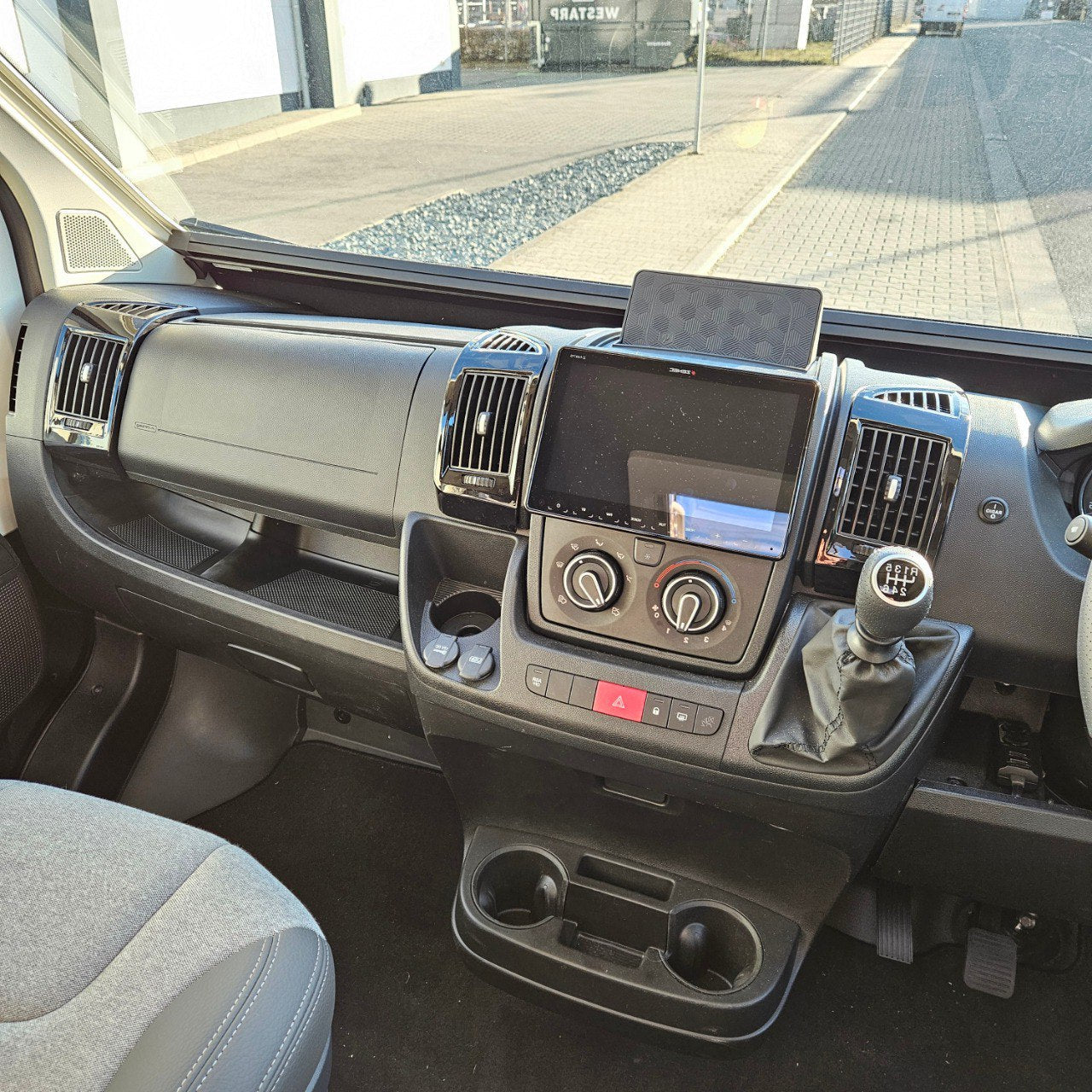 For Fiat Ducato / RAM Promaster Lower Dashboard Rubber Inserts/Mats Black | Auto-Trail Motorhome & Camper | Van-X