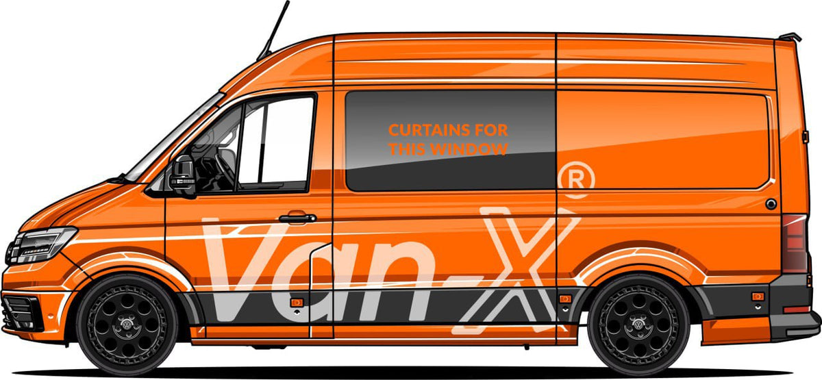 For Citroën Relay Premium Window Curtains - Black/Black - Custom Bundle Option | Van-X