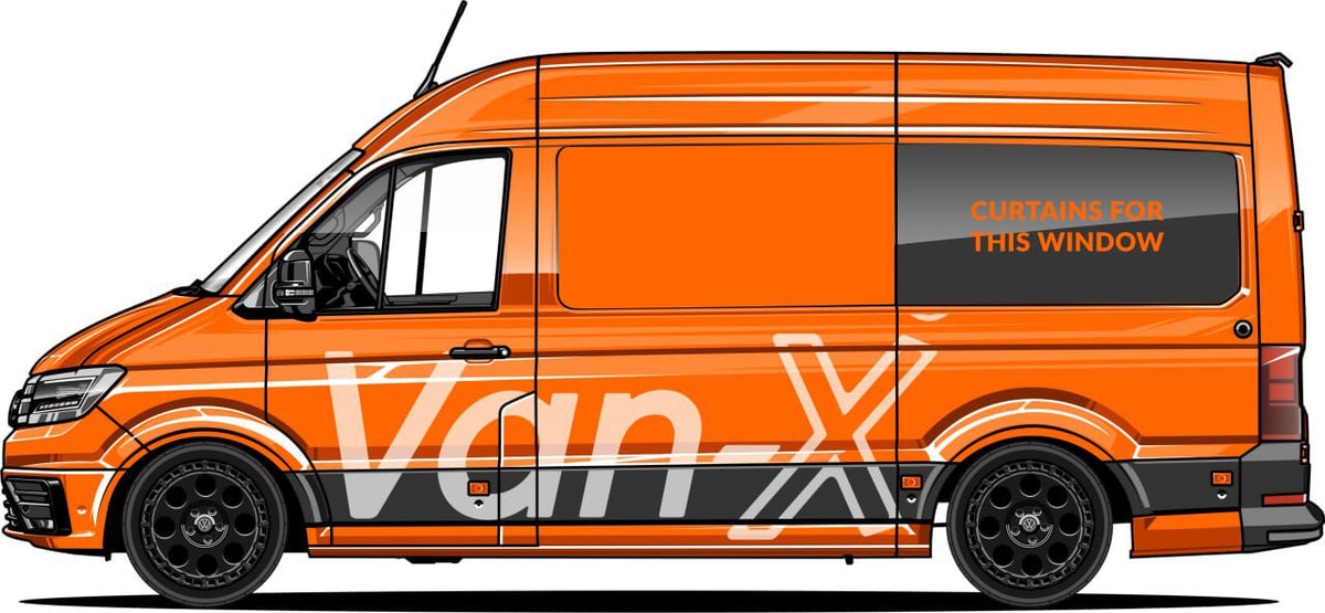For Fiat Ducato Premium Window Curtains - Black/Black - Custom Bundle Option | Van-X