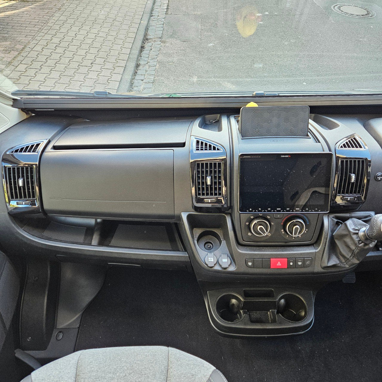 For Fiat Ducato / RAM Promaster Lower Dashboard Rubber Inserts/Mats Black | Auto-Trail Motorhome & Camper | Van-X