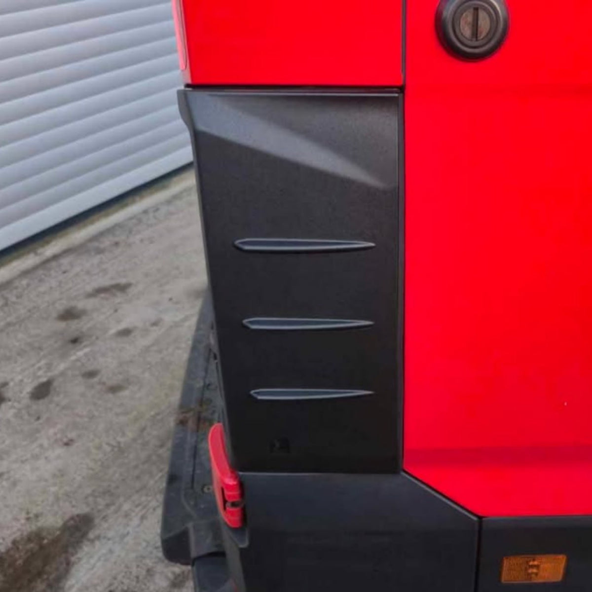 For VW Crafter Rear Light Guards Hammerite Ultimate Matte Black (2018-2025) | Tail Light Protectors | Van-X
