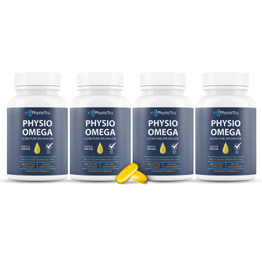 PhysioTru Physio Omega 2400mg Fish Oil – Burpless Omega-3 (EPA, DHA, DPA)
