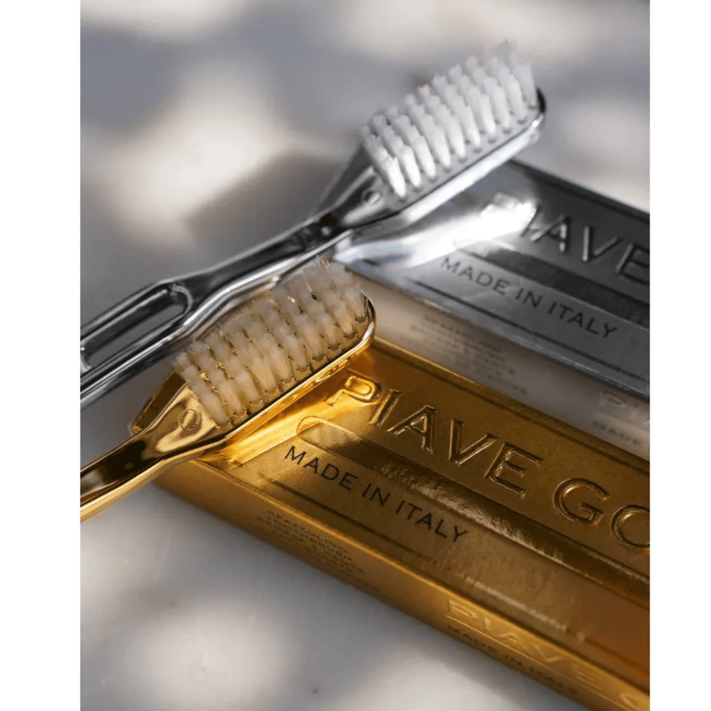 Piave Plated Toothbrush Tynex Bristle, Medium