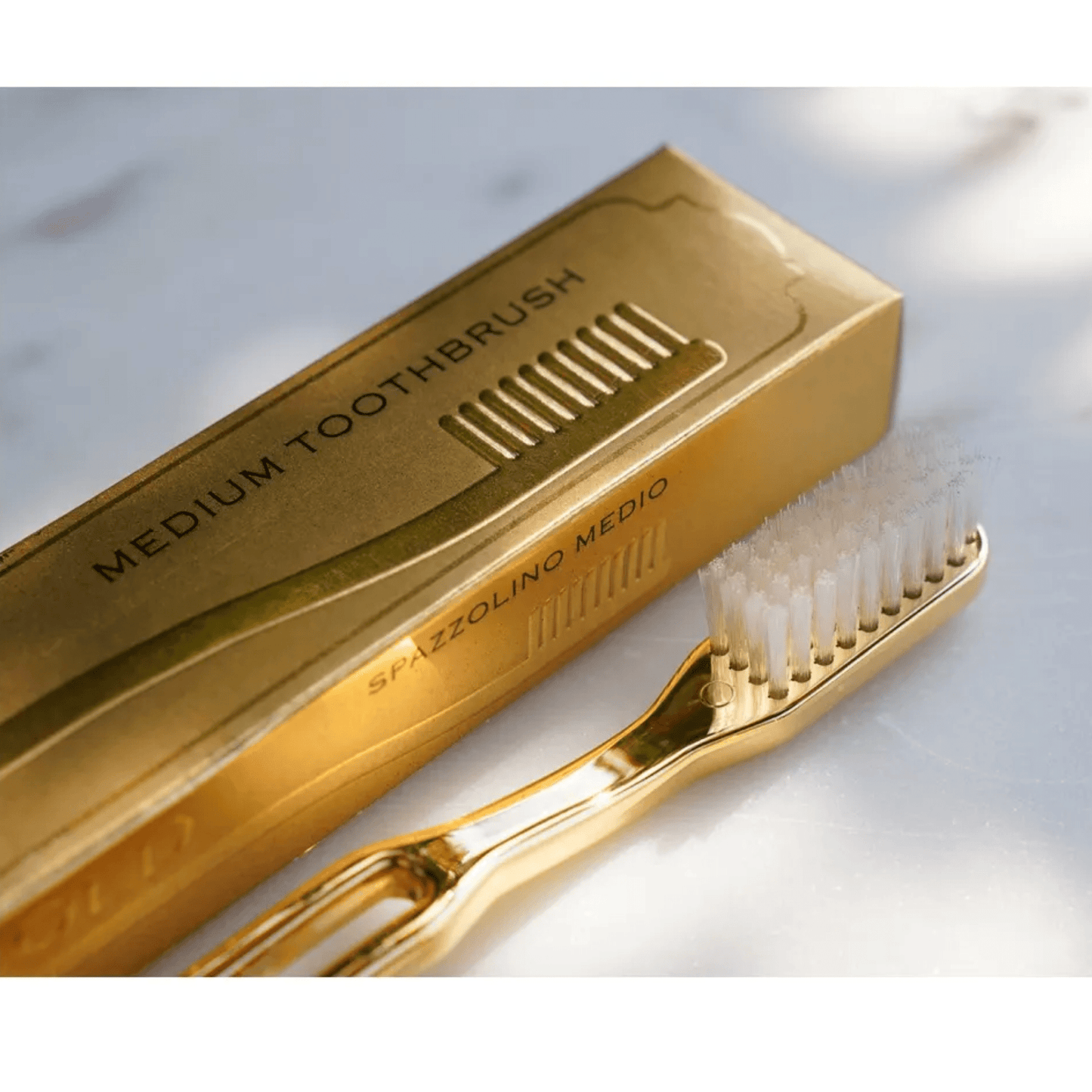 Piave Plated Toothbrush Tynex Bristle, Medium