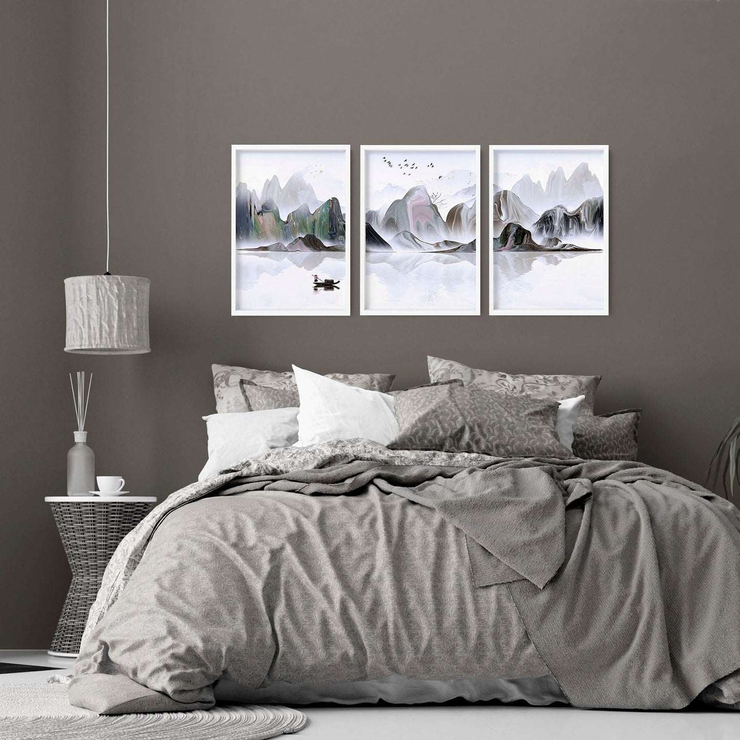 Pictures for bedrooms | set of 3 Japanese wall art prints