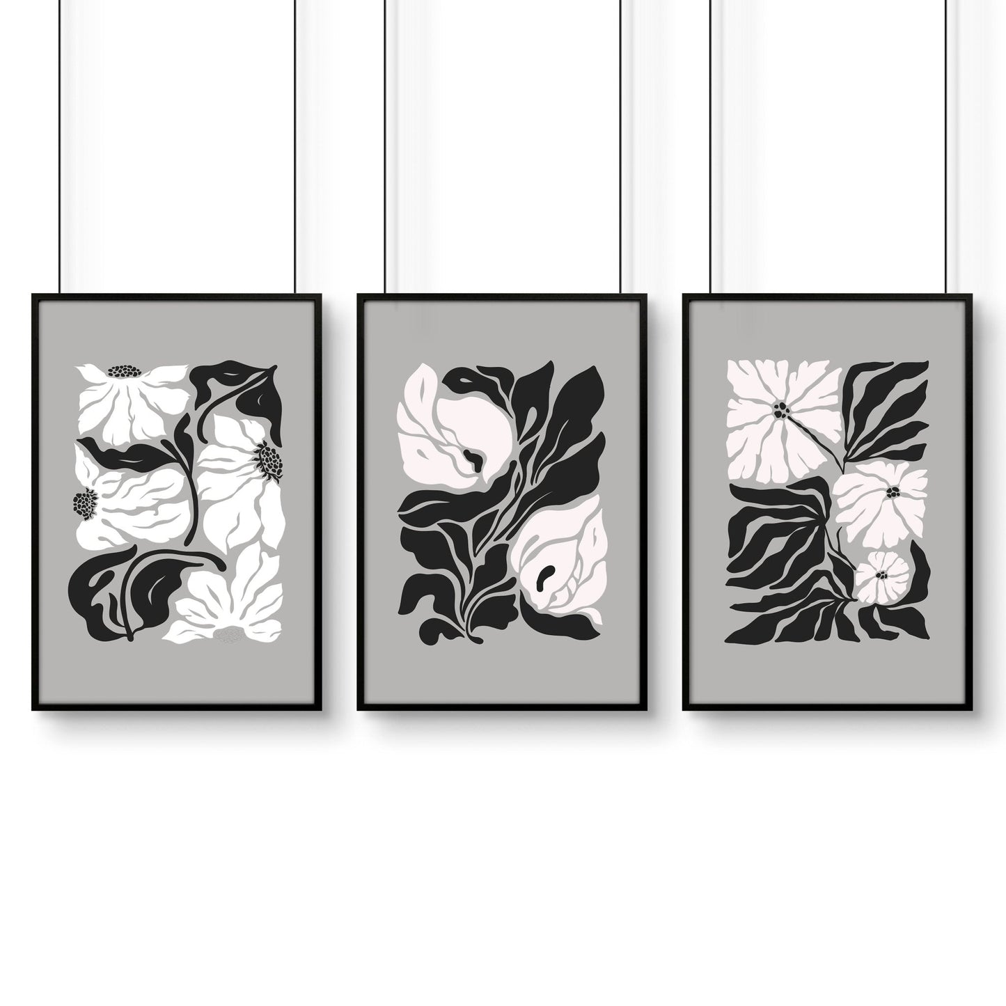 Pictures For Living Room | Set of 3 Botanical Wall art Prints