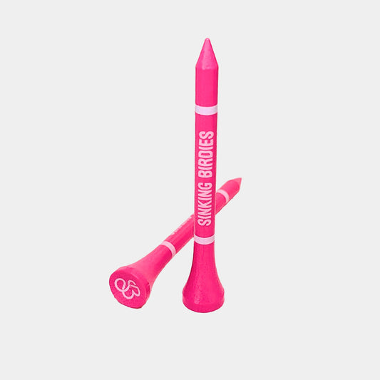 45 Bamboo Golf Tees - Neon Pink