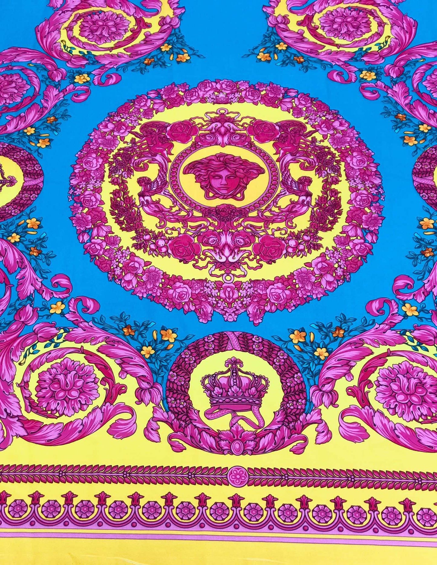 Pink Baroque Silky Fabric by the Metre