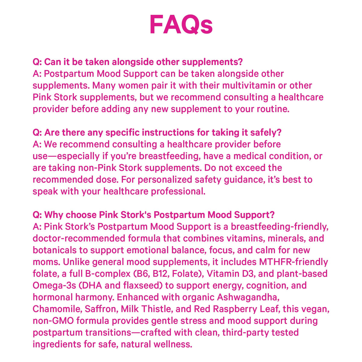 Pink Stork Postpartum Mood Support | Postnatal Hormone Balance for Women