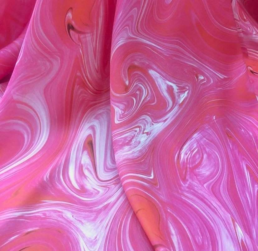 Pink Tie Dye Fabric By Metre