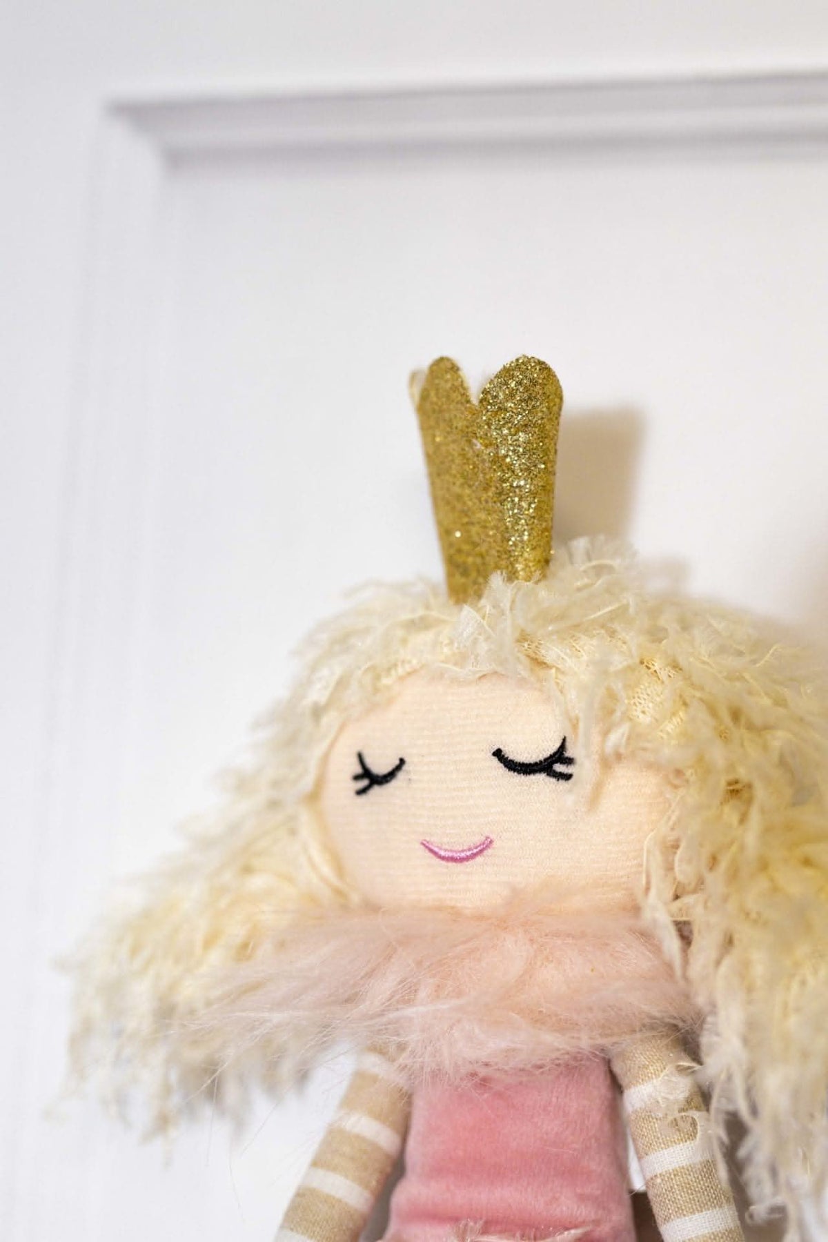 42cm Pink Fairy Princess Seated Plush Christmas Decoration