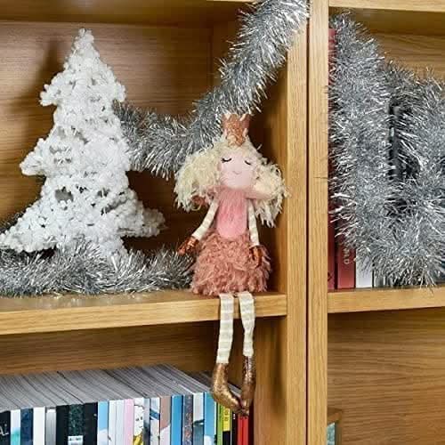 42cm Pink Fairy Princess Seated Plush Christmas Decoration