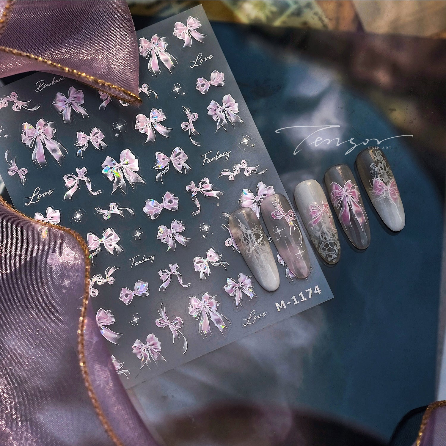 Hello Claws | Pink Bowknot Nail Deco Sticker