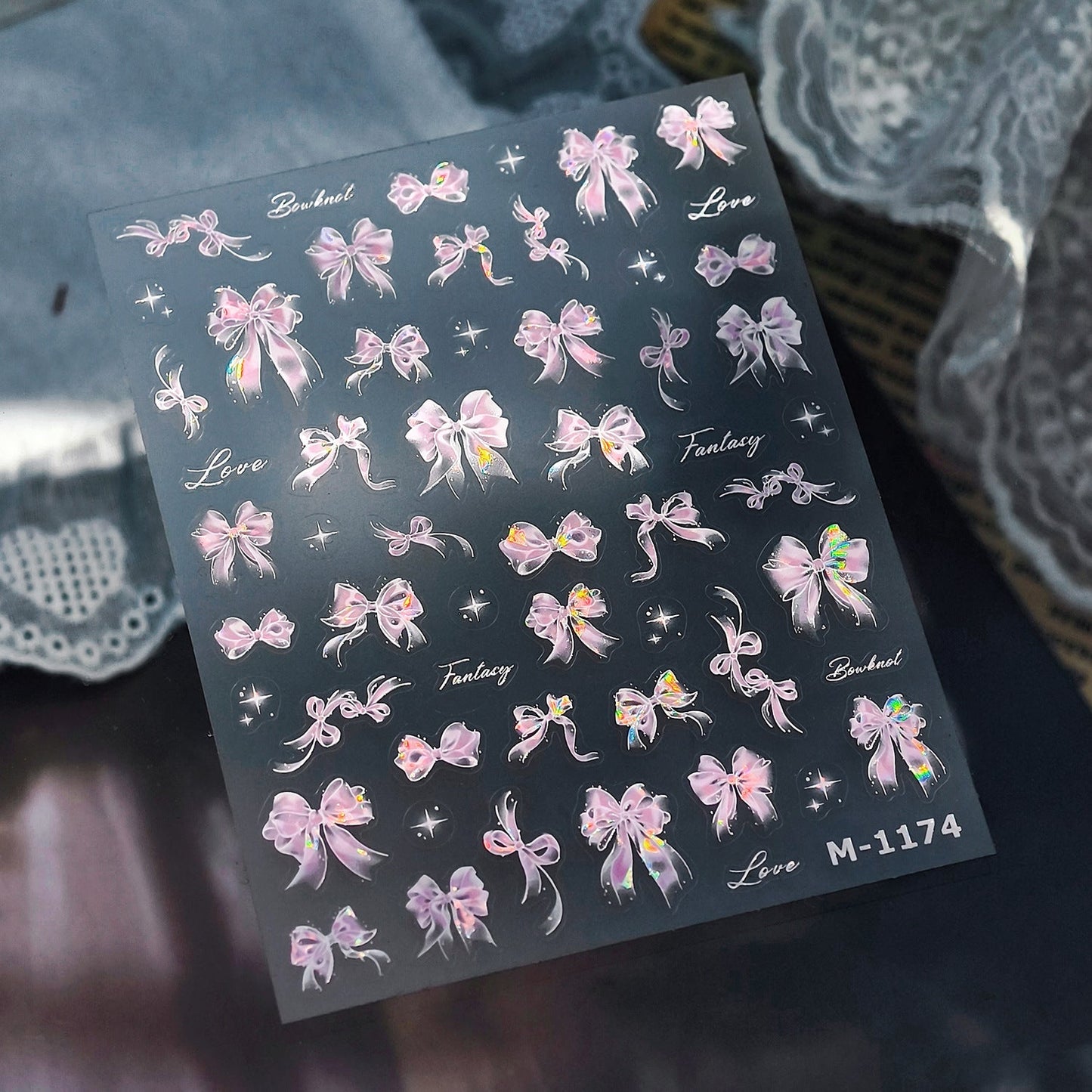 Hello Claws | Pink Bowknot Nail Deco Sticker