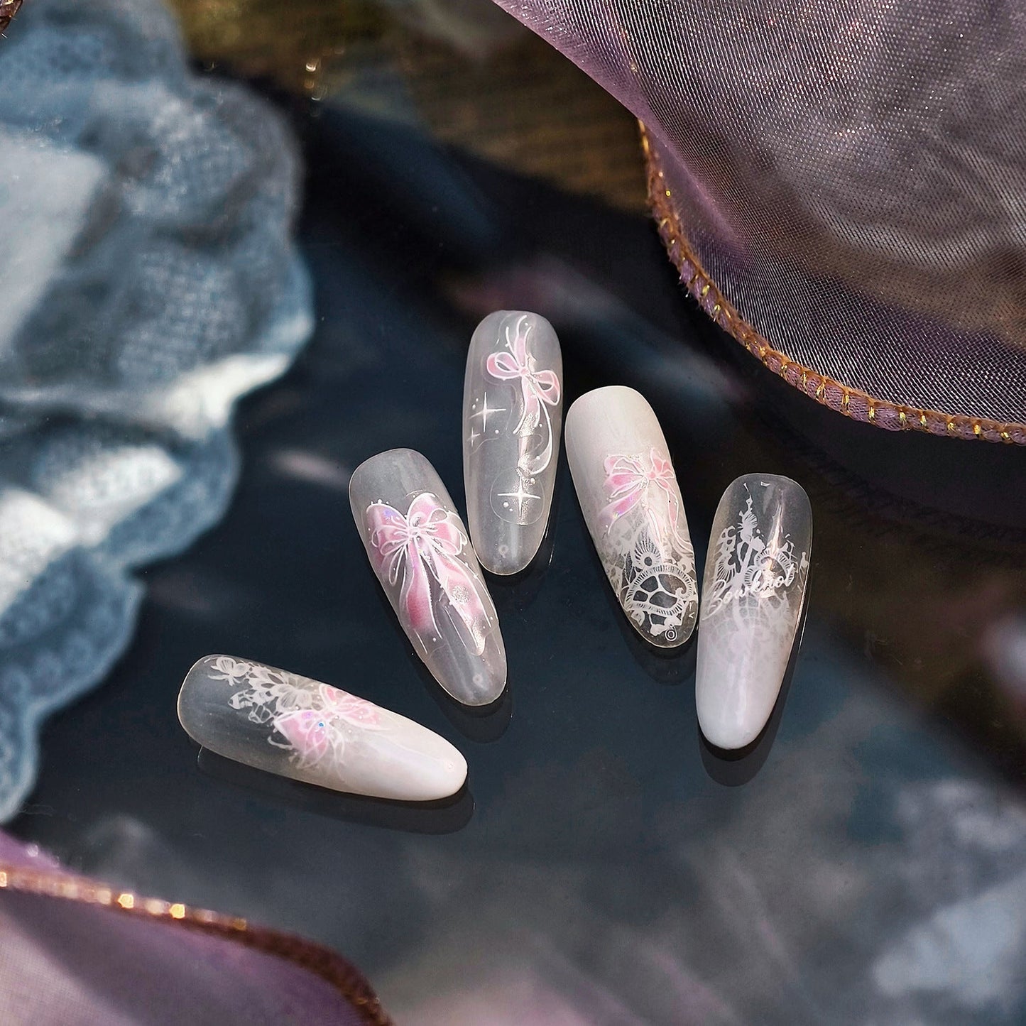 Hello Claws | Pink Bowknot Nail Deco Sticker