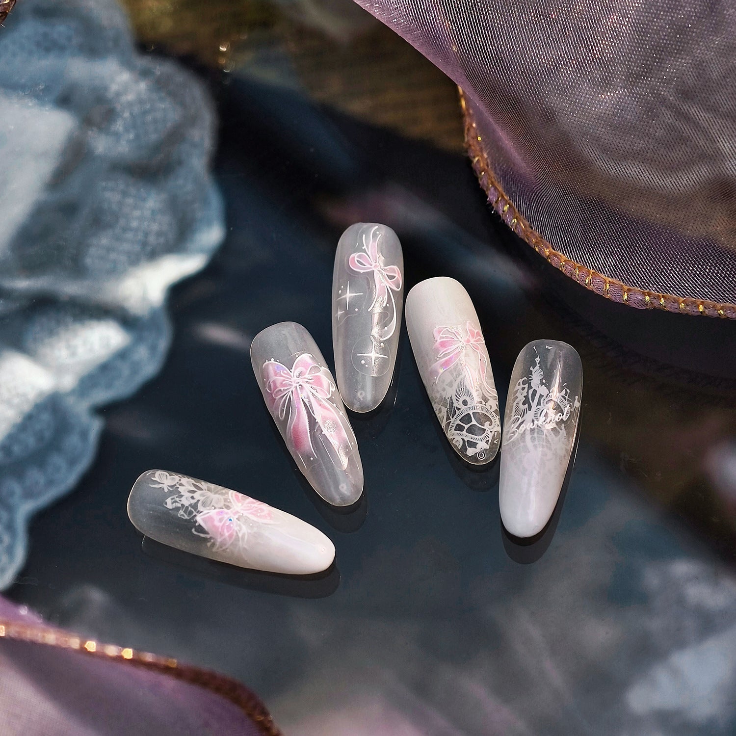 Hello Claws | Pink Bowknot Nail Deco Sticker