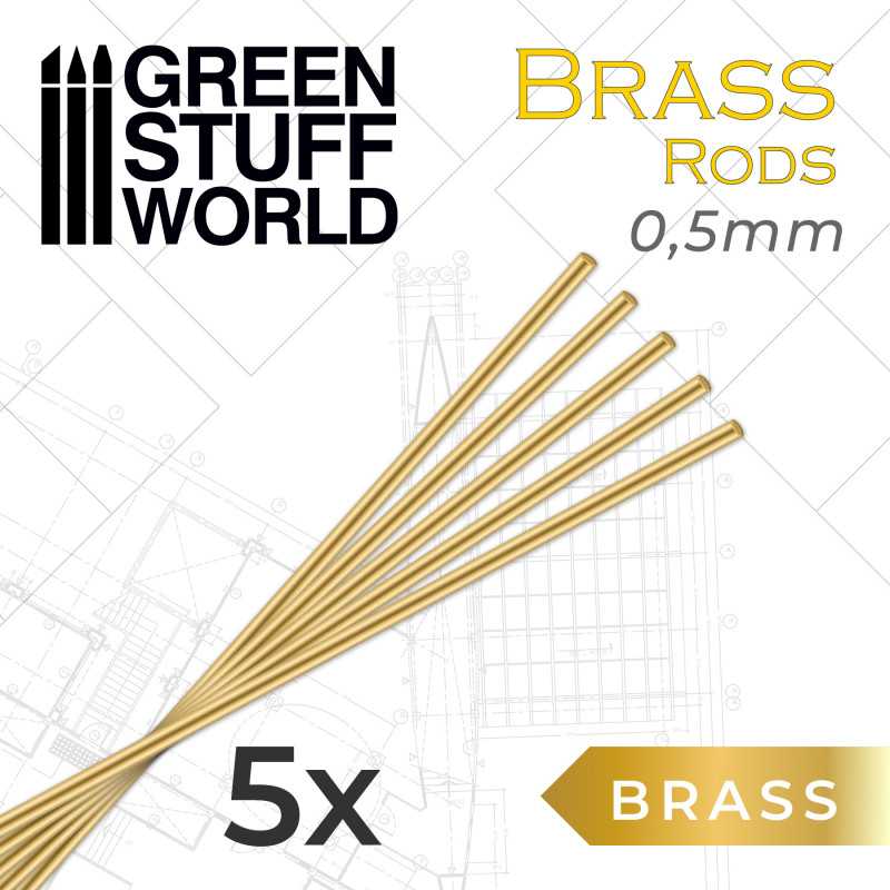 Brass Pinning Rods - 5pc | Green Stuff World