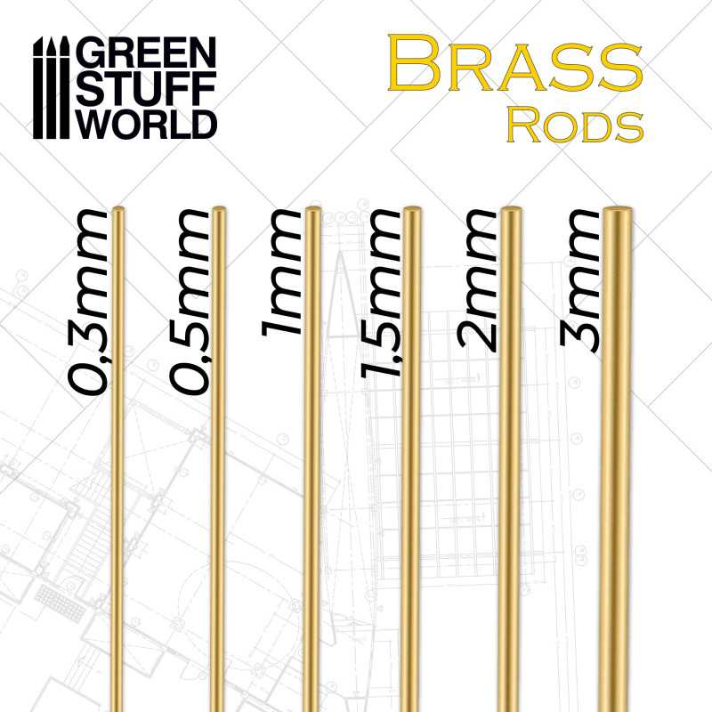 Brass Pinning Rods - 5pc | Green Stuff World