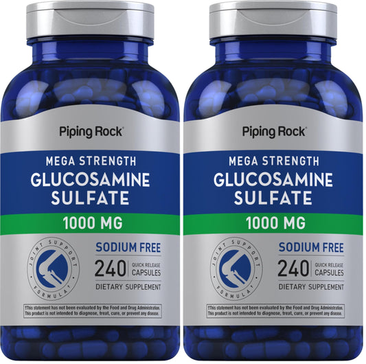 Piping Rock Glucosamine Sulfate 1000mg | 240 Capsules | Joint Support