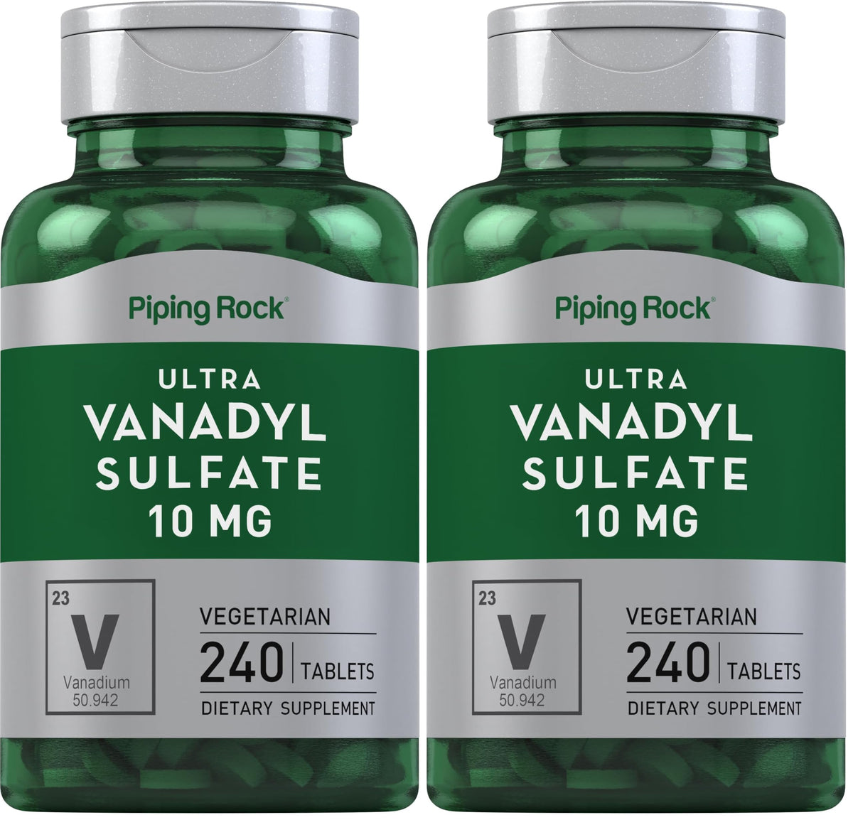 Piping Rock Vanadyl Sulfate 10 mg | 240 Tablets | Ultra Complex | Pack of 2