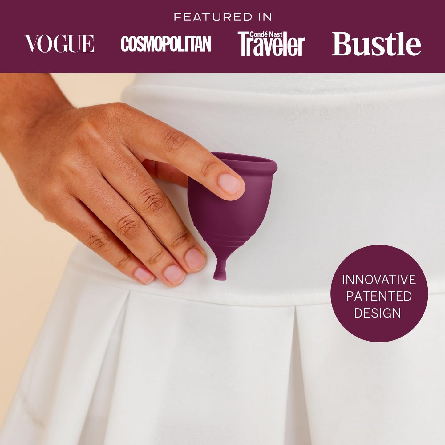 Pixie Cup Plum Small – Reusable Medical-Grade Silicone Menstrual Cup | #1 Tampon Alternative | Buy One, Give One