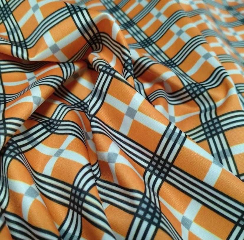 Stretch Plaid Fabric Sold by Metre