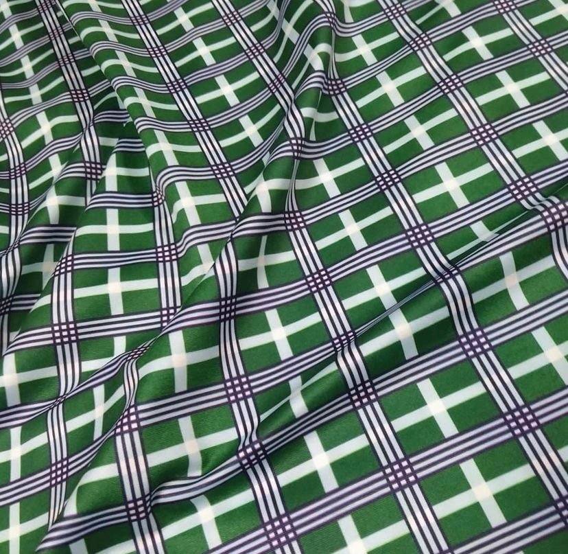 Stretch Plaid Fabric Sold by Metre