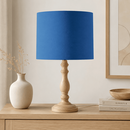 Plain Cobalt Blue Lampshade, Ceiling or Table Lamp Shade