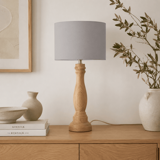 Plain Dove Grey Lampshade, Ceiling or Table Lamp Shade