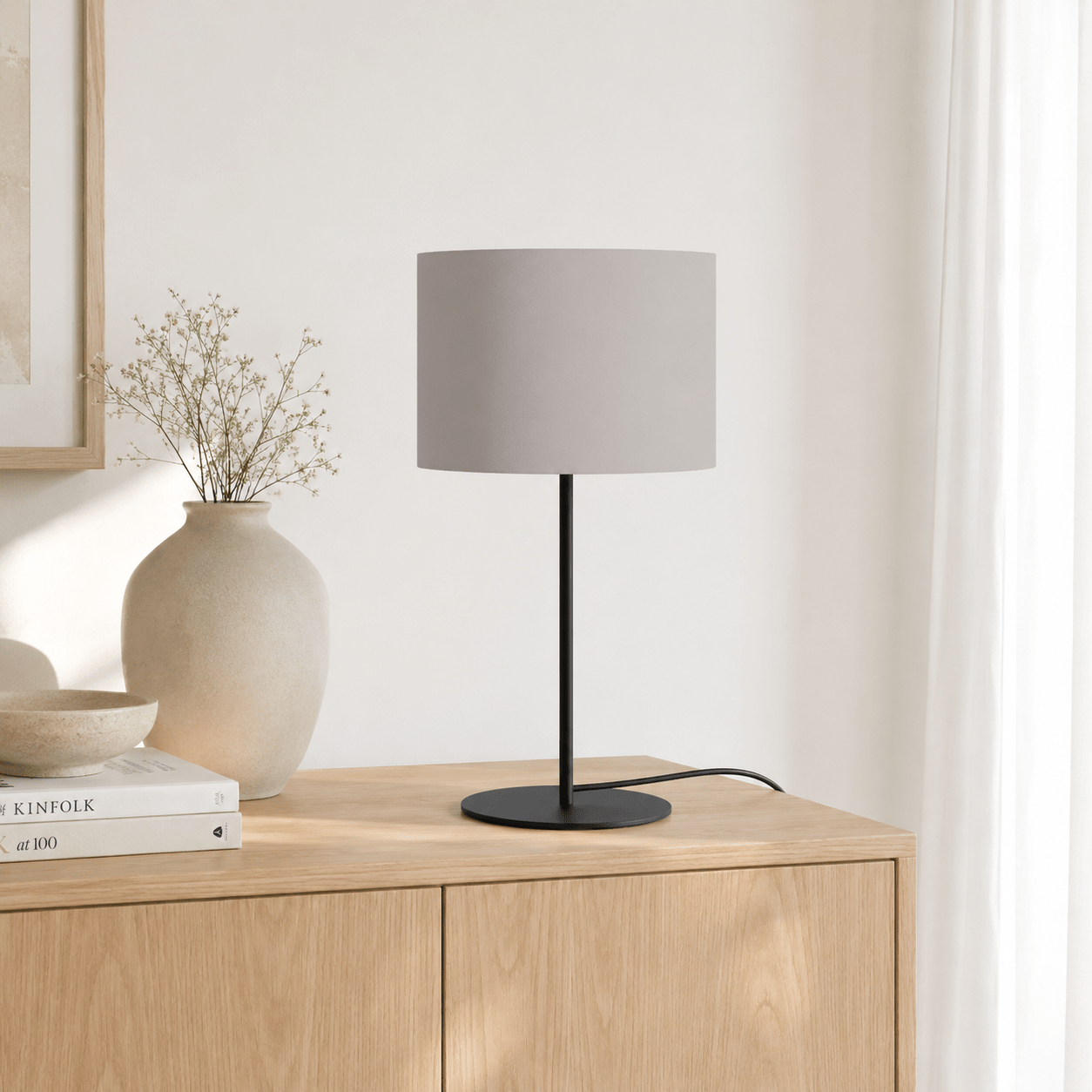 Plain Dove Grey Lampshade, Ceiling or Table Lamp Shade