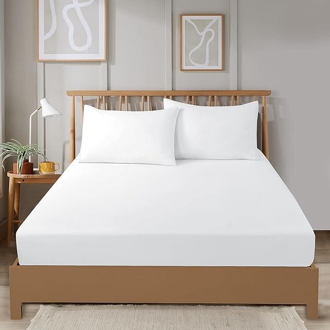 OLIVIA ROCCO Fitted Sheets Plain Dye Super Soft Easy Care Bed Linen Sets Easy-Care Hotel-Quality Comfort