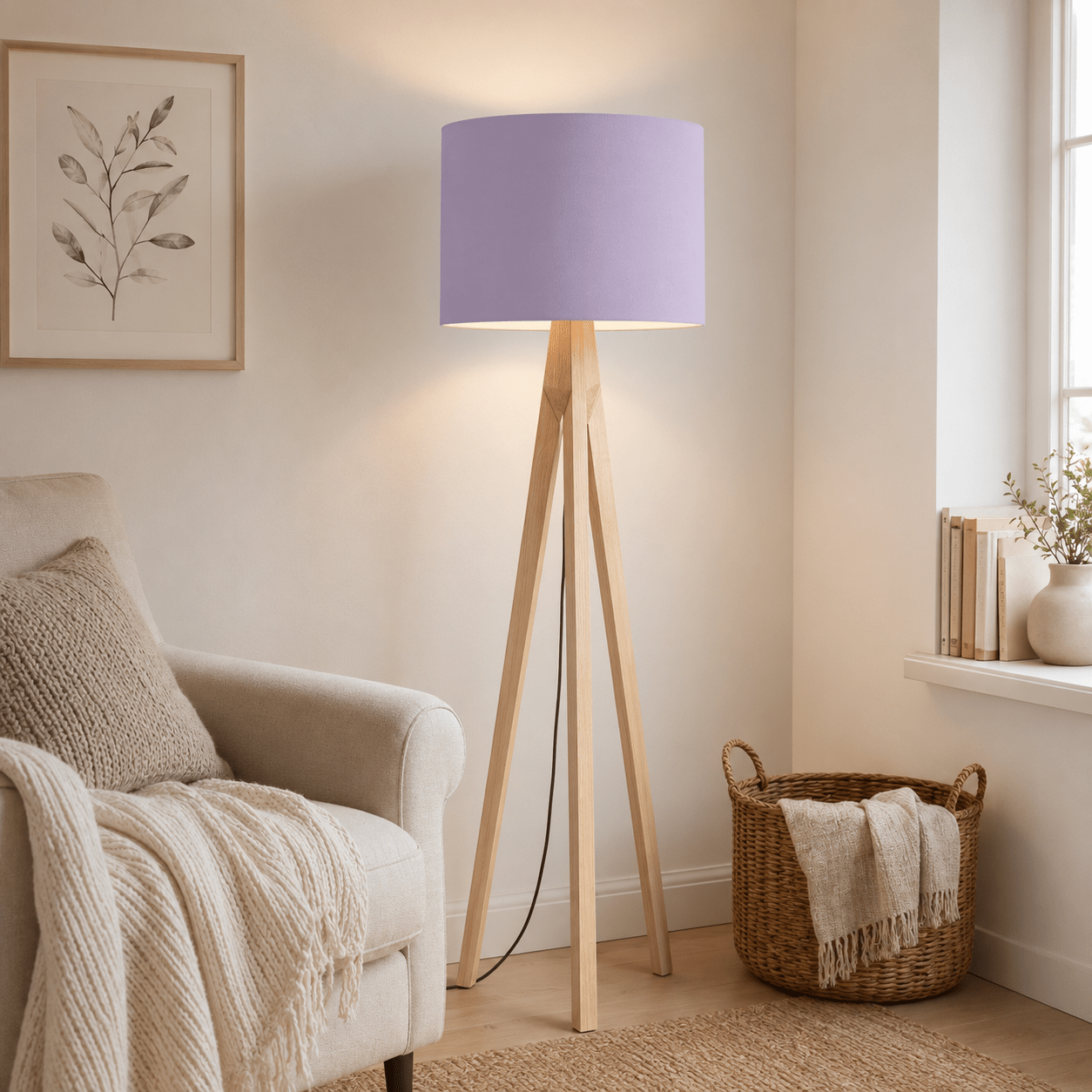 Plain Lavender Lampshade, Lilac Ceiling or Table Lamp Shade