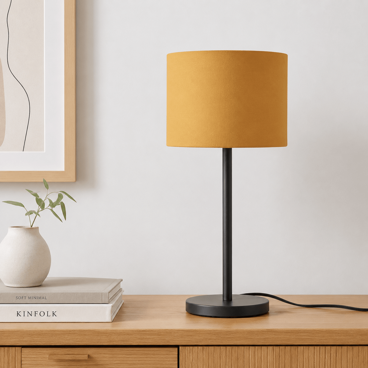Plain Mustard Lampshade, Yellow Ceiling or Table Lamp Shade