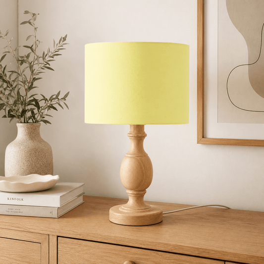 Plain Pale Lemon Lampshade, Ceiling or Table Lamp Shade
